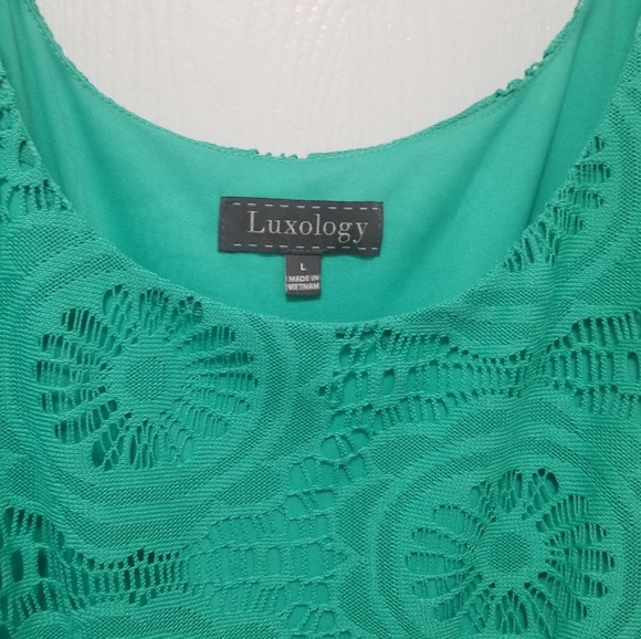 Light Teal Green high/low dress - Picture 6 of 7